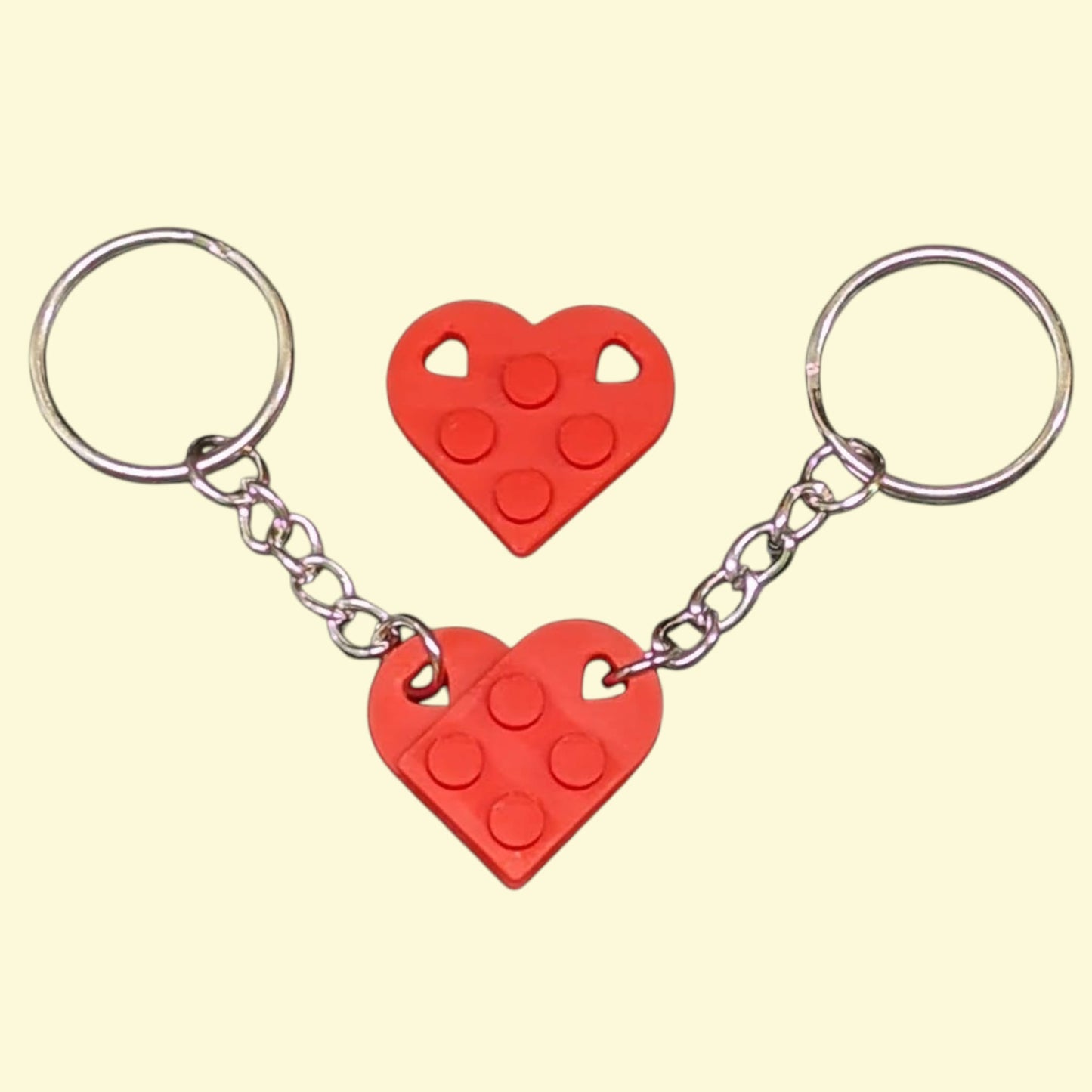 Llaveros lego con forma de corazón
