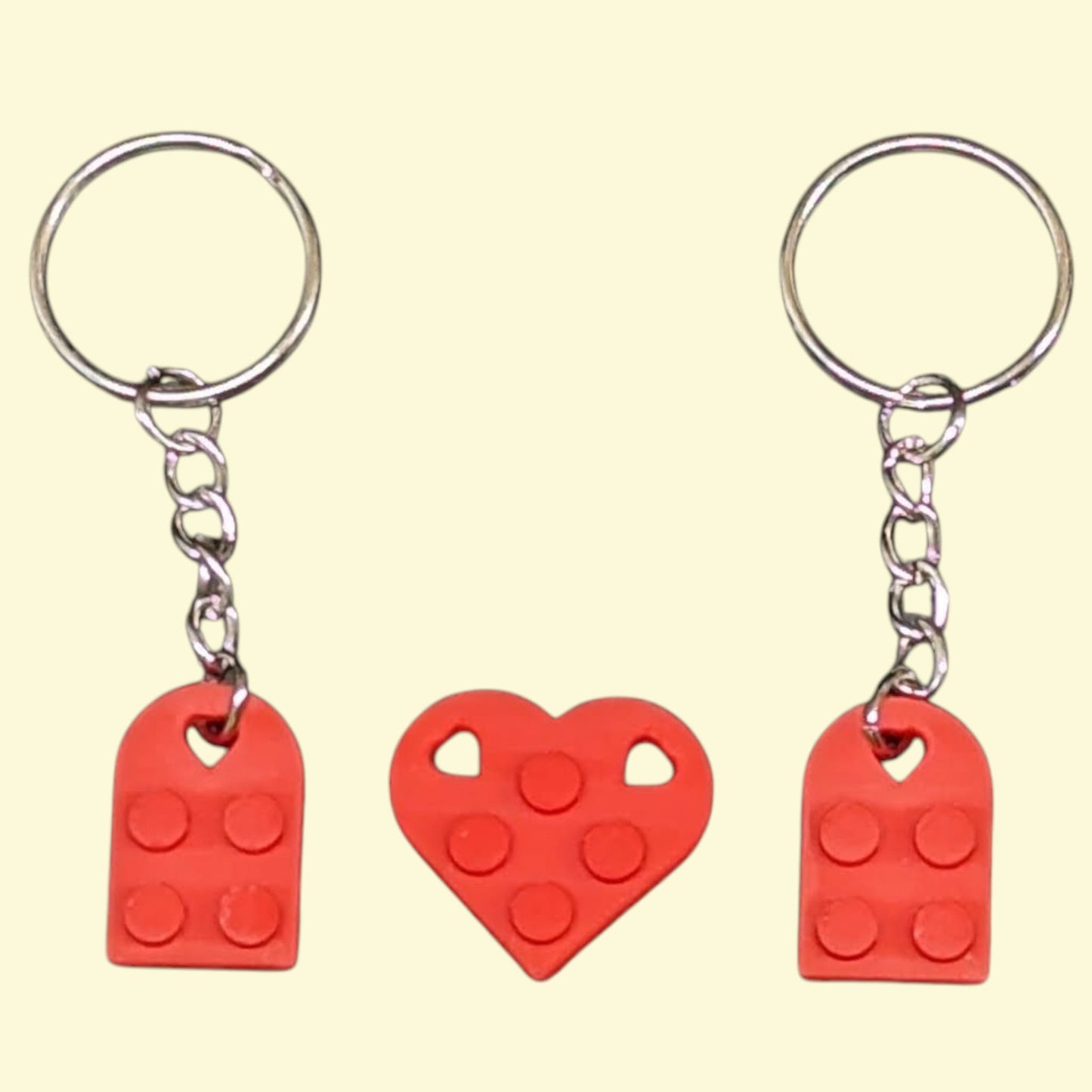 Llaveros lego con forma de corazón