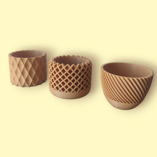 Pack 3 macetas para suculentas